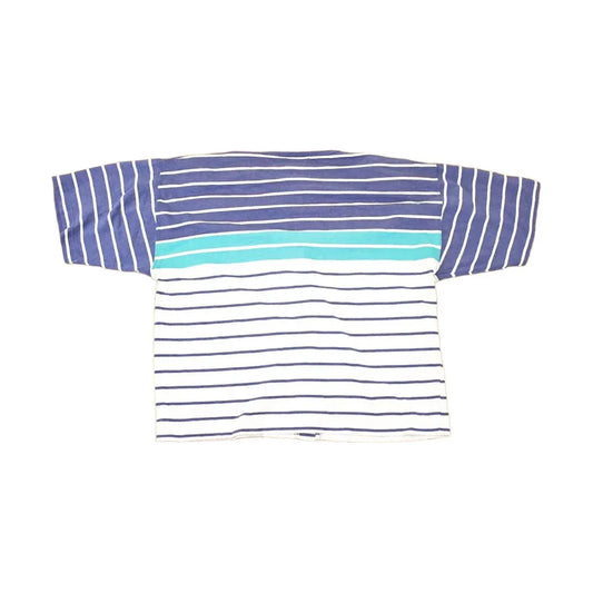 Vintage 1990's 62 East Colorblock Striped Button Up Shirt Men's M from propervintagecanada