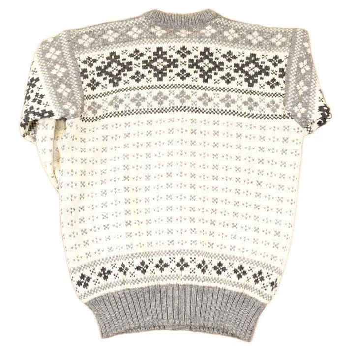 Vintage 1990's Abstract Snowflake Wool Knit Cardigan Sweater Men's S from propervintagecanada