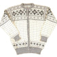 Vintage 1990's Abstract Snowflake Wool Knit Cardigan Sweater Men's S from propervintagecanada
