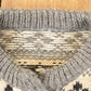 Vintage 1990's Abstract Snowflake Wool Knit Cardigan Sweater Men's S from propervintagecanada