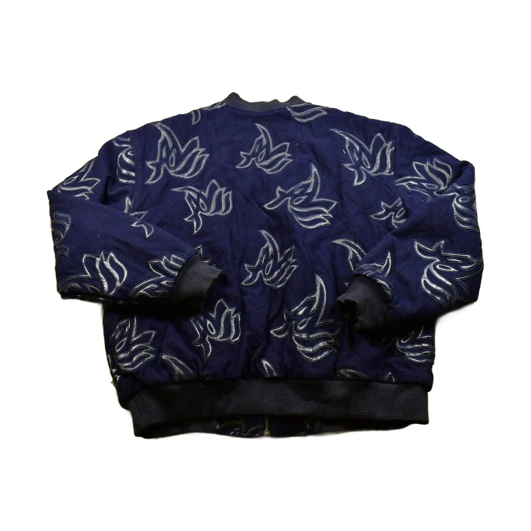 Vintage 1990'S Al Wissam Leather Patched Wool Bomber JacketMen's 3XL from propervintagecanada