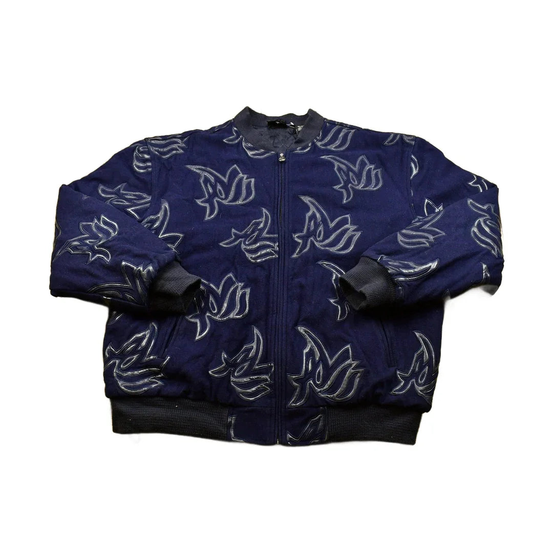 Vintage 1990'S Al Wissam Leather Patched Wool Bomber JacketMen's 3XL from propervintagecanada