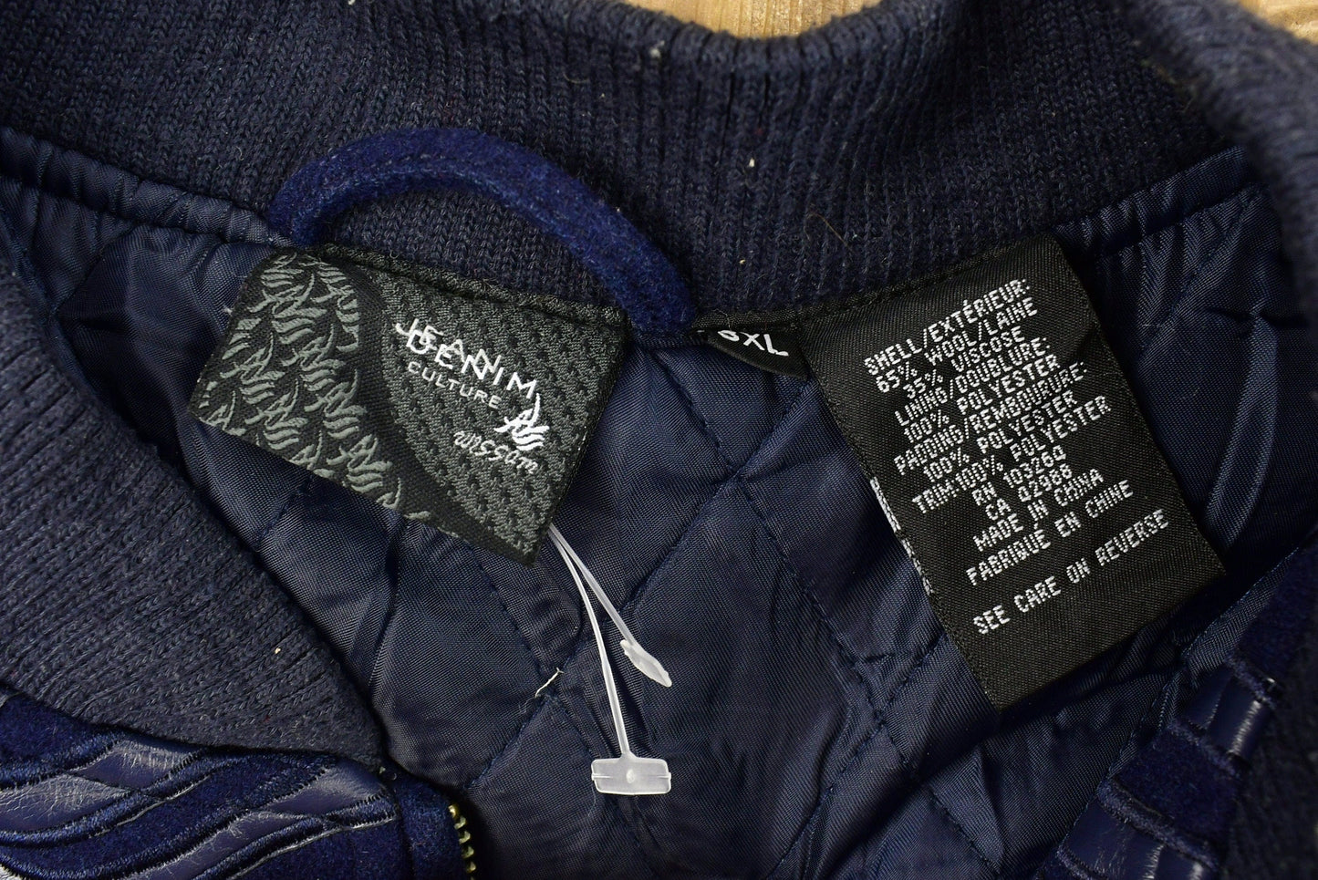 Vintage 1990'S Al Wissam Leather Patched Wool Bomber JacketMen's 3XL from propervintagecanada