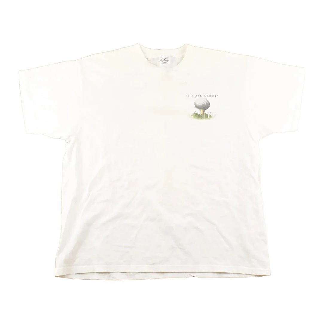 Vintage 1990's All About Golf Souvenir Travel T-Shirt Men's XL from propervintagecanada