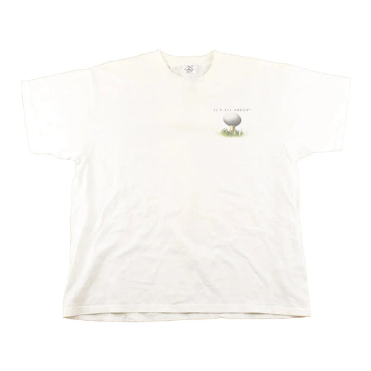 Vintage 1990's All About Golf Souvenir Travel T-Shirt Men's XL from propervintagecanada