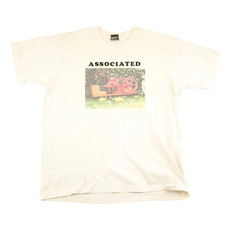 Vintage 1990's Associated Farm Engine Souvenir Travel T-Shirt Men's L from propervintagecanada