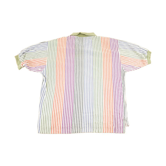 Vintage 1990's At Ease Colorblock Button Up Shirt Men's XL from propervintagecanada