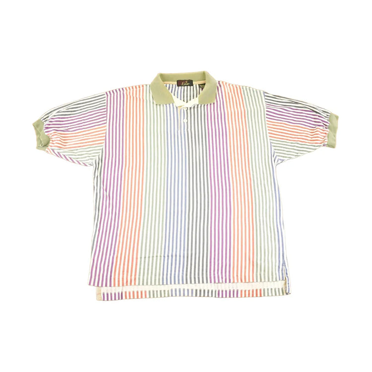 Vintage 1990's At Ease Colorblock Button Up Shirt Men's XL from propervintagecanada