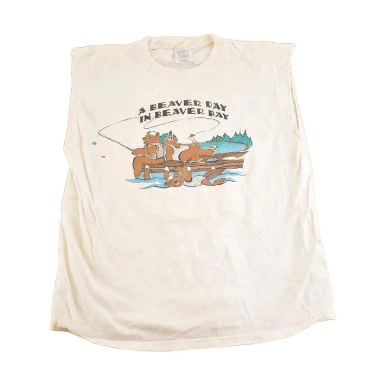 Vintage 1990's Beaver Bay Funny Beavers Souvenir Travel T-Shirt Mens L from propervintagecanada