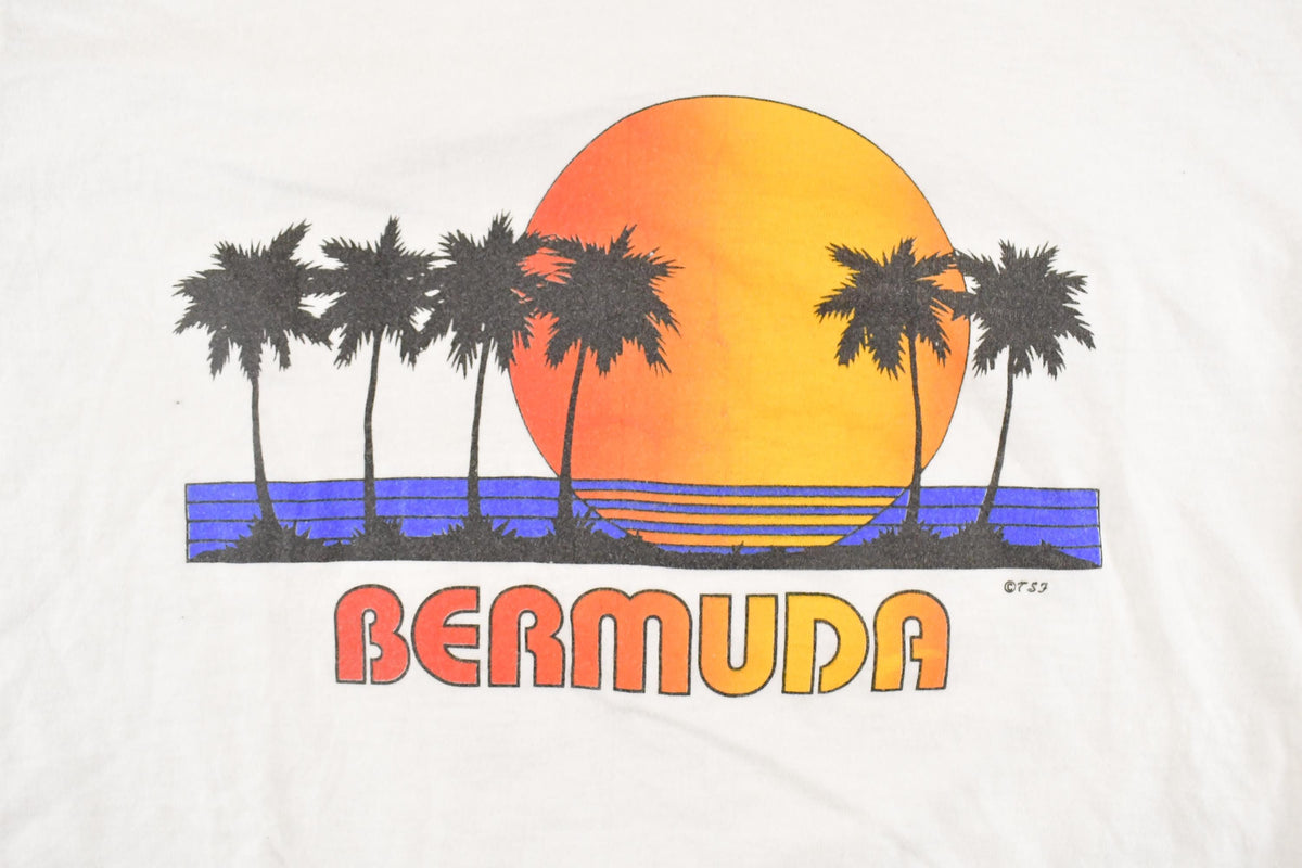 Vintage 1990's Bermuda Souvenir Travel T-Shirt Men's S from propervintagecanada