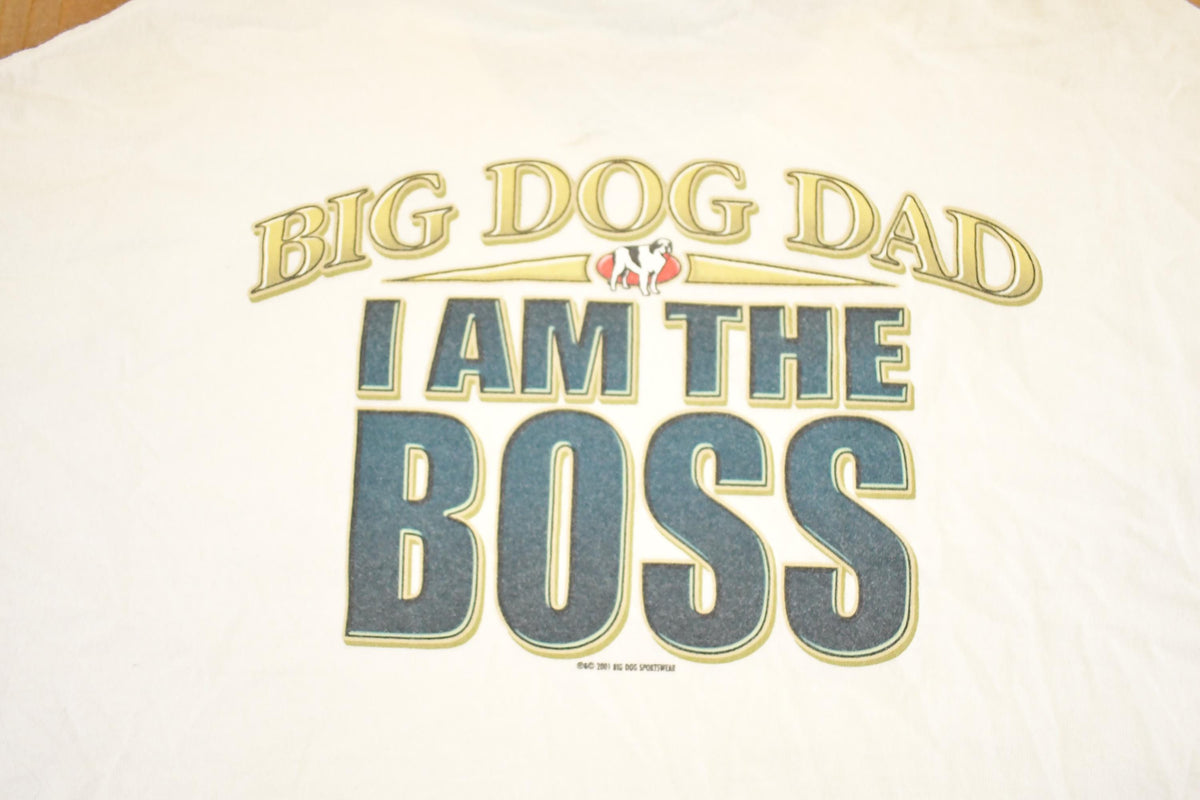 Vintage 1990's Big Dogs I Am The Boss Souvenir Travel T-Shirt Mens XL from propervintagecanada