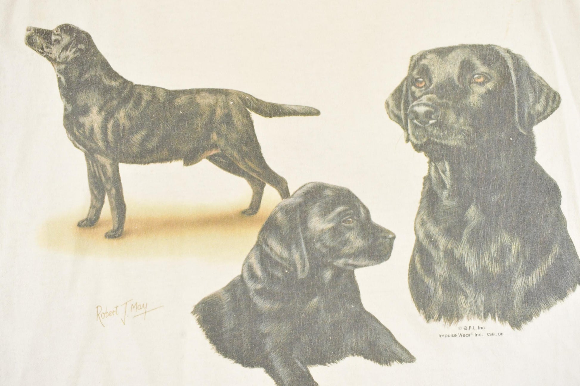 Vintage 1990's Black Lab Souvenir Travel T-Shirt Men's XL from propervintagecanada