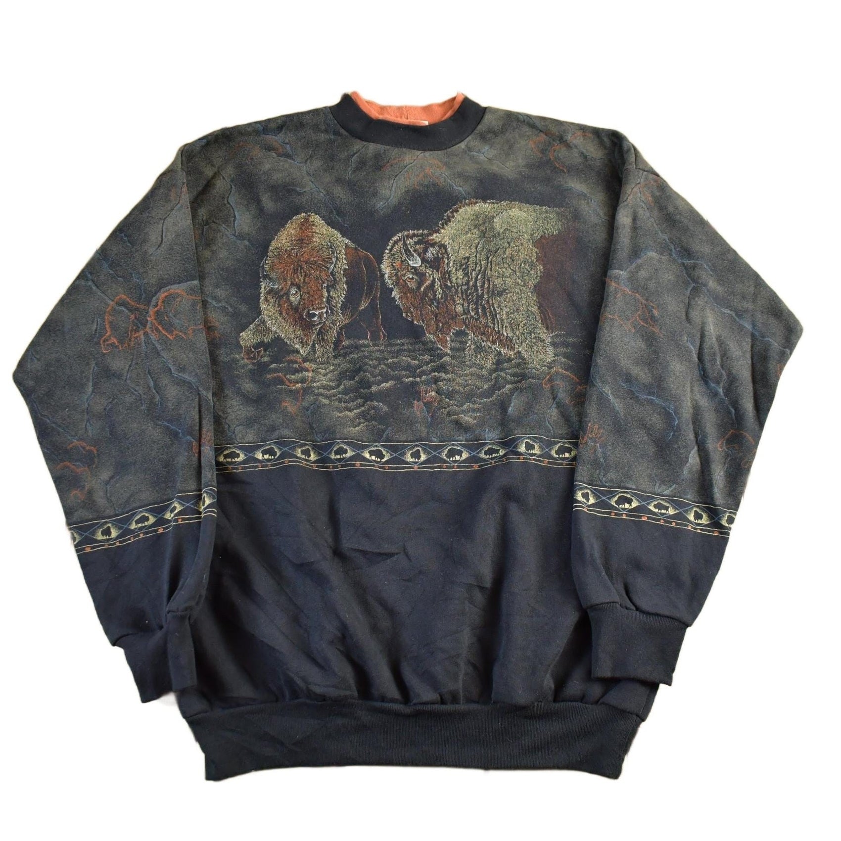 Vintage 1990's Buffalo Nature Crewneck Men's Large from propervintagecanada