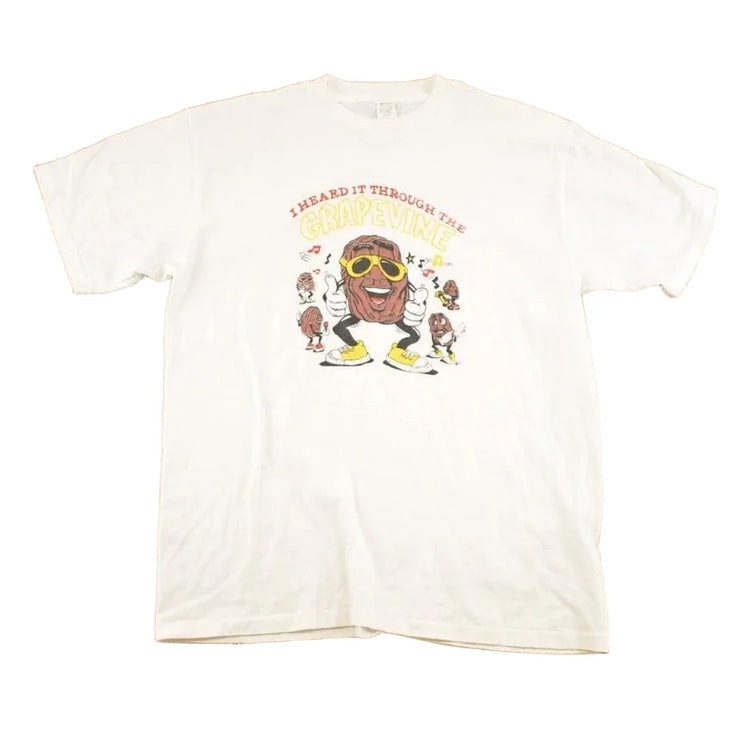 Vintage 1990's California Raisins Heard It Through The Grapevine Souvenir T-Shirt Men's M from propervintagecanada