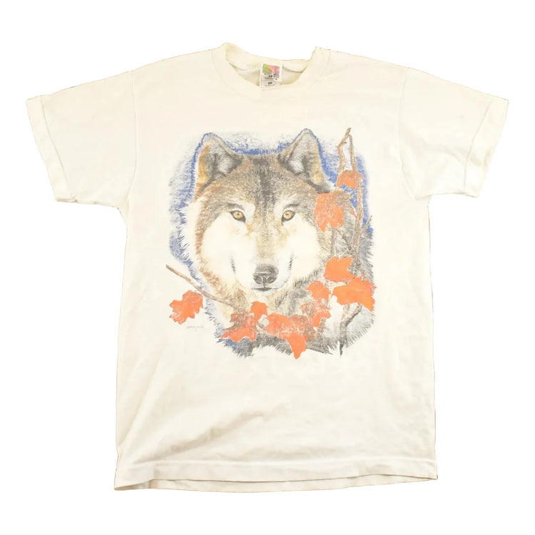 Vintage 1990's Canadian Wolf Souvenir Outdoorsman T-Shirt Mens M from propervintagecanada