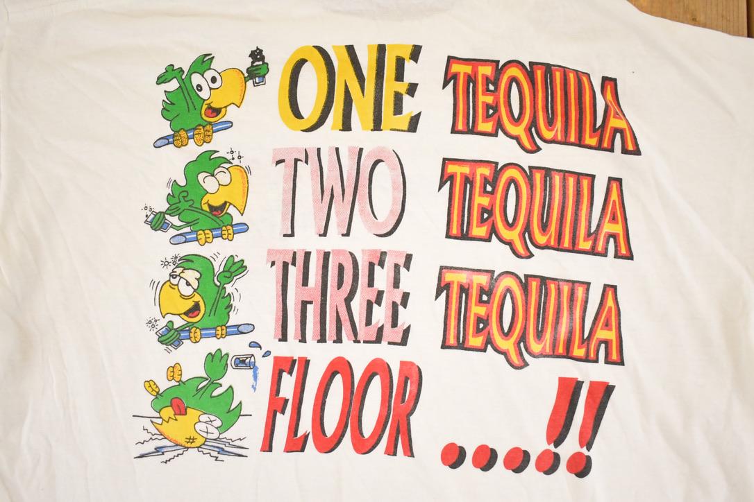Vintage 1990's Cancun Tequila Stages Souvenir Funny Travel T-Shirt Men's L from propervintagecanada