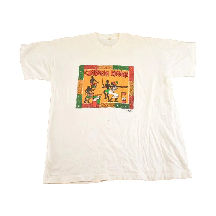 Vintage 1990's Caribbean Riddims Souvenir Travel T-Shirt Mens XL from propervintagecanada