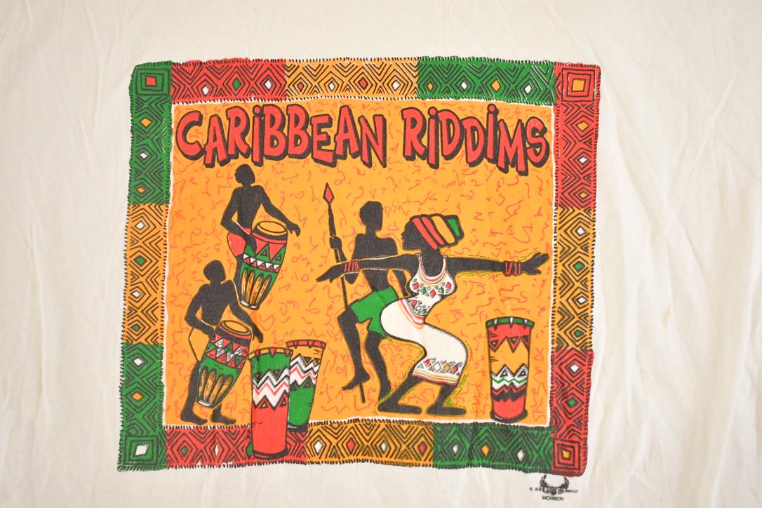 Vintage 1990's Caribbean Riddims Souvenir Travel T-Shirt Mens XL from propervintagecanada