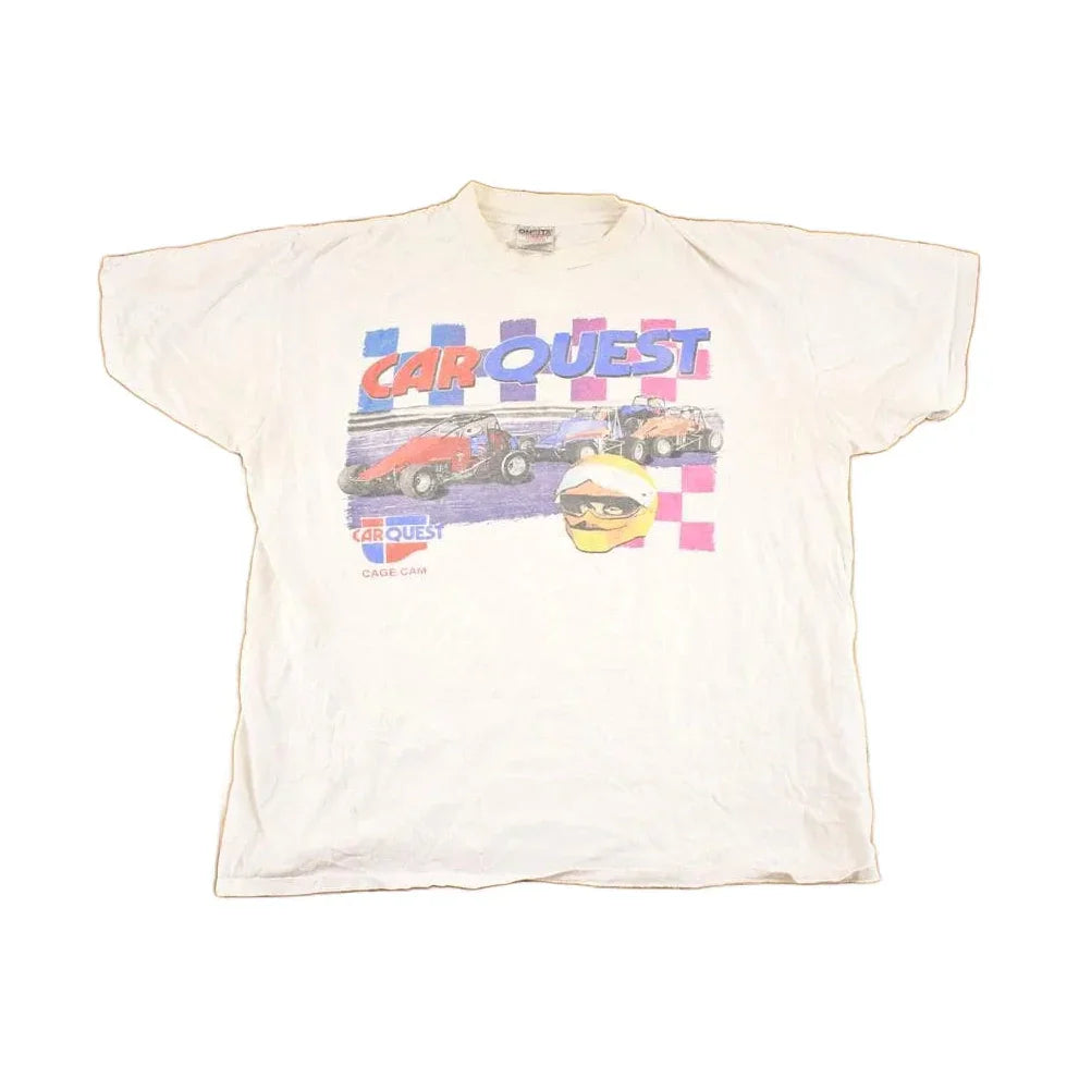 Vintage 1990's Carquest Boxcar Racing Souvenir Race T-Shirt Men's L from propervintagecanada