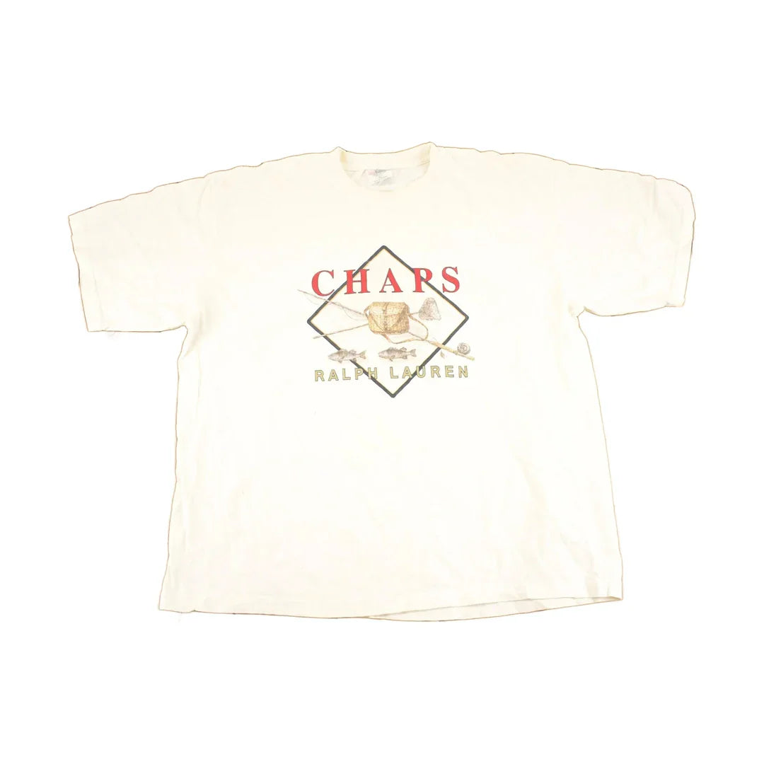 Vintage 1990's Chaps Ralph Lauren Fisherman Travel T-Shirt Men's XL from propervintagecanada