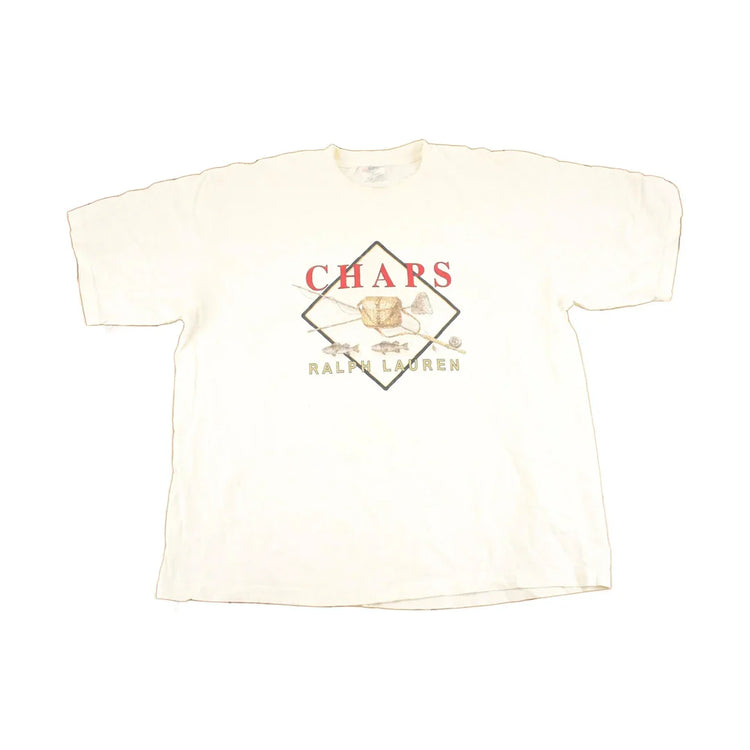Vintage 1990's Chaps Ralph Lauren Fisherman Travel T-Shirt Men's XL from propervintagecanada