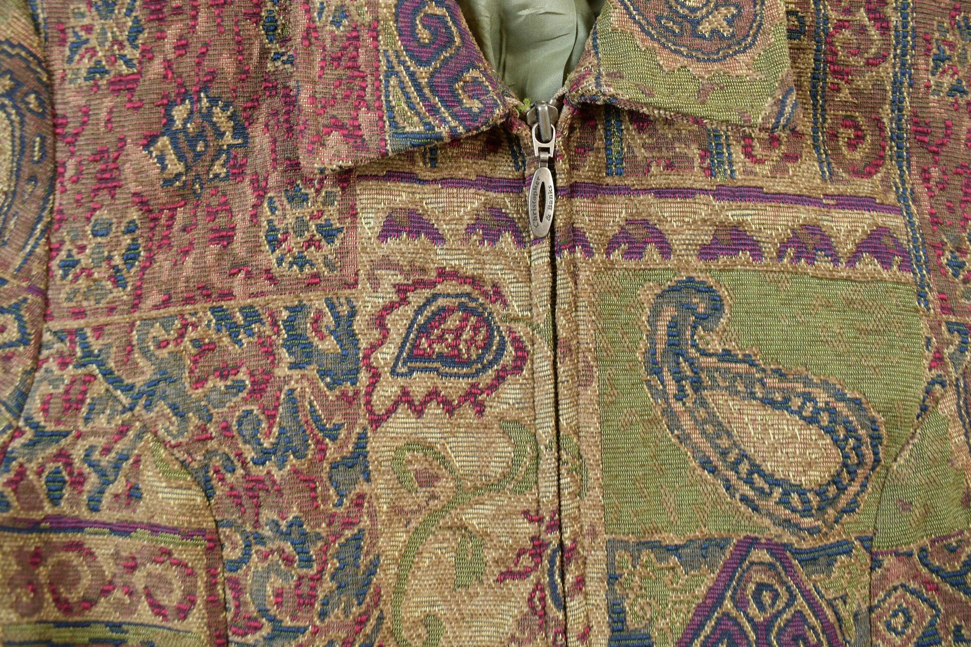 Vintage 1990's Christopher & Banks Paisley Zip Up Light Jacket  Women's S from propervintagecanada