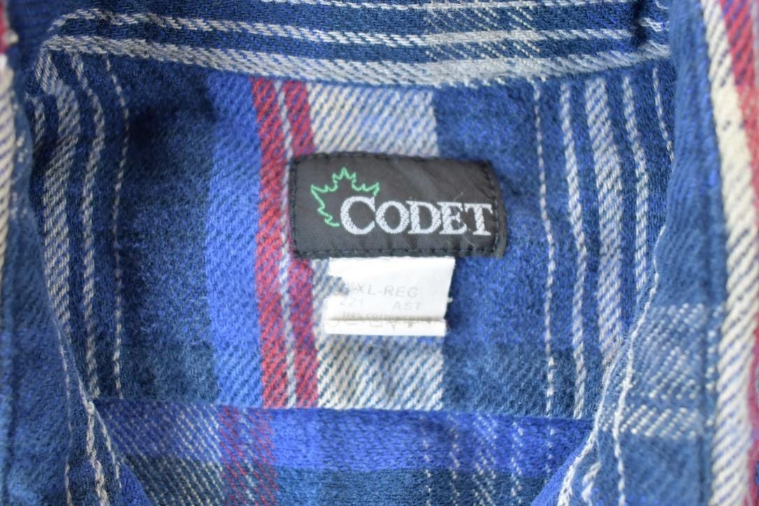 Vintage 1990's Codet Plaid Button Up Western Shirt Made In USA Men's XL from propervintagecanada