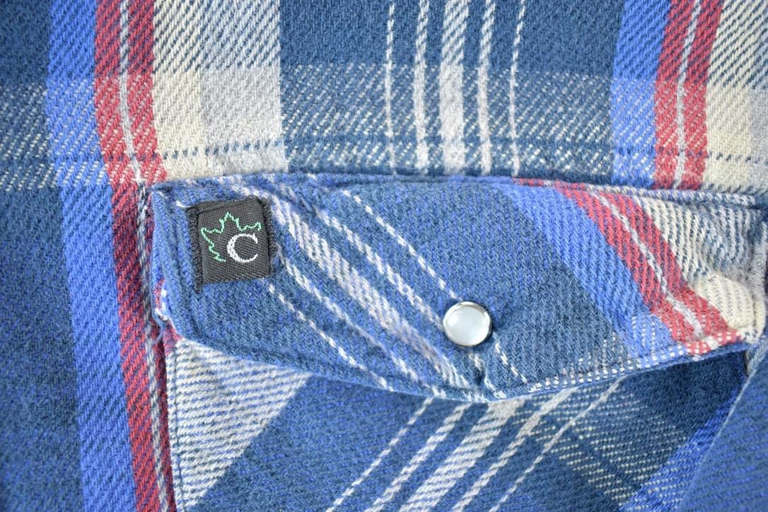 Vintage 1990's Codet Plaid Button Up Western Shirt Made In USA Men's XL from propervintagecanada