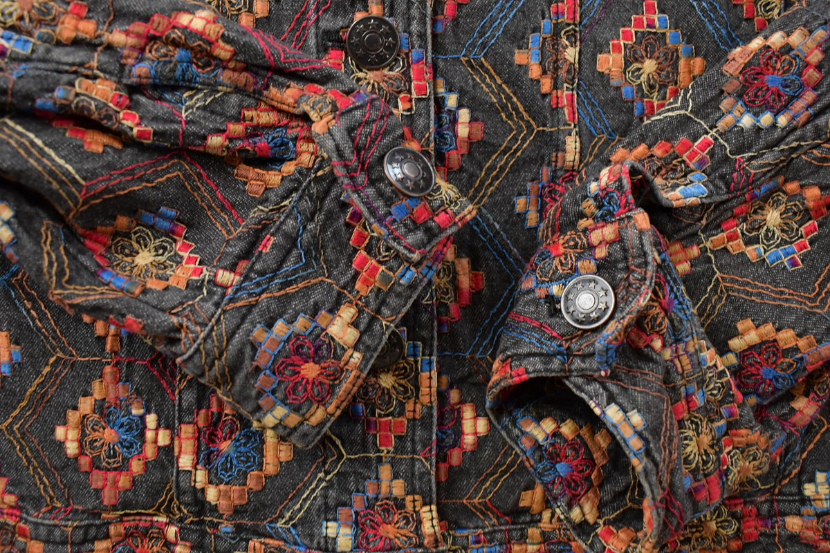 Vintage 1990's Coldwater Creek Button Up Jacket Women's M / Pattern Sweater / Outdoor / Grandmas Couch Pattern / Button Up Sweatshirt from propervintagecanada
