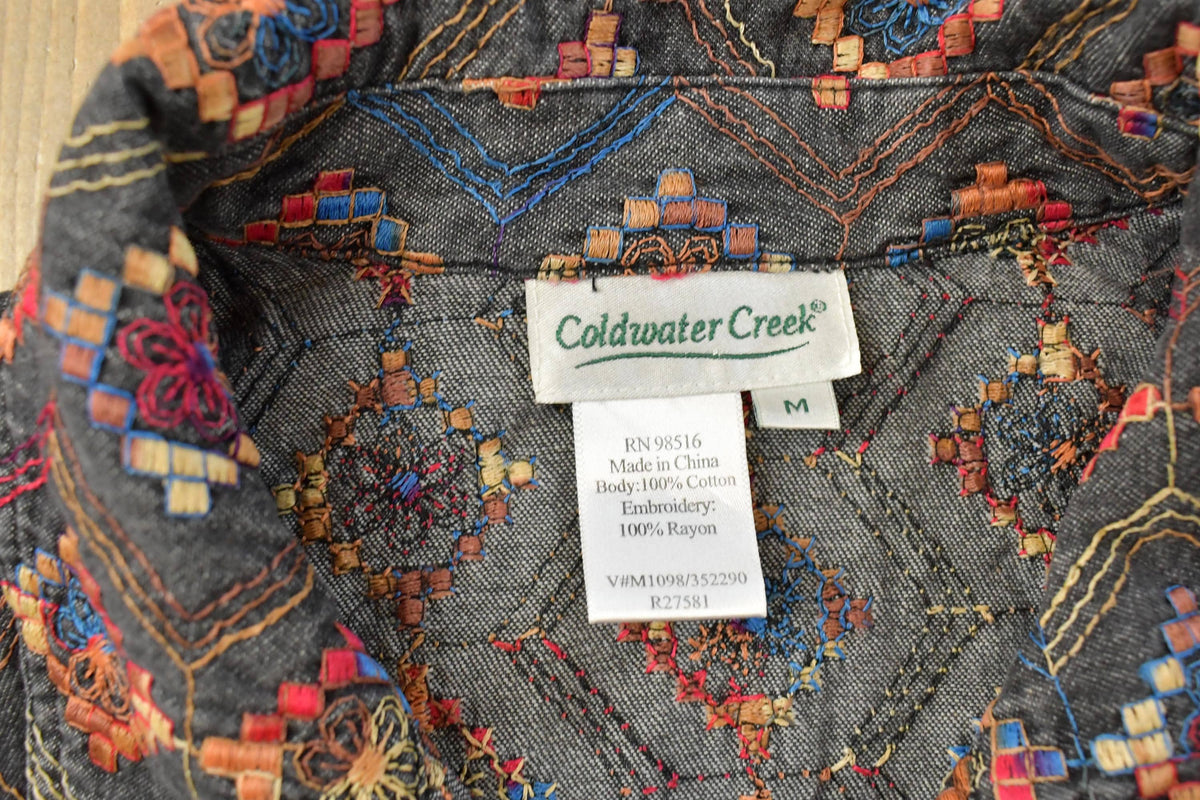 Vintage 1990's Coldwater Creek Button Up Jacket Women's M / Pattern Sweater / Outdoor / Grandmas Couch Pattern / Button Up Sweatshirt from propervintagecanada