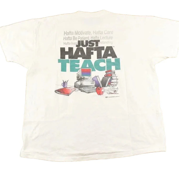 Vintage 1990's Computer Teacher Souvenir Travel T-Shirt Men's XL from propervintagecanada