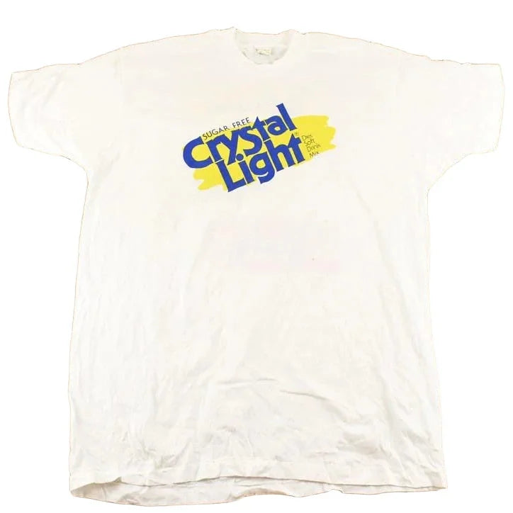 Vintage 1990's Crystal Light Screen Stars Souvenir Travel T-Shirt Men's XXL from propervintagecanada