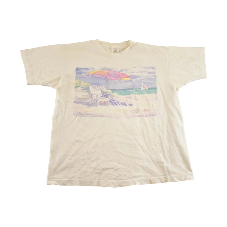 Vintage 1990's Cute Beach Souvenir Travel T-Shirt Womens XL from propervintagecanada