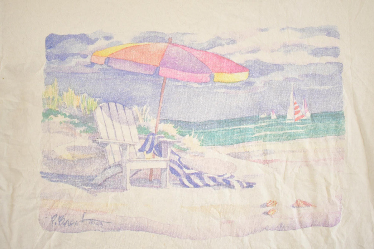 Vintage 1990's Cute Beach Souvenir Travel T-Shirt Womens XL from propervintagecanada