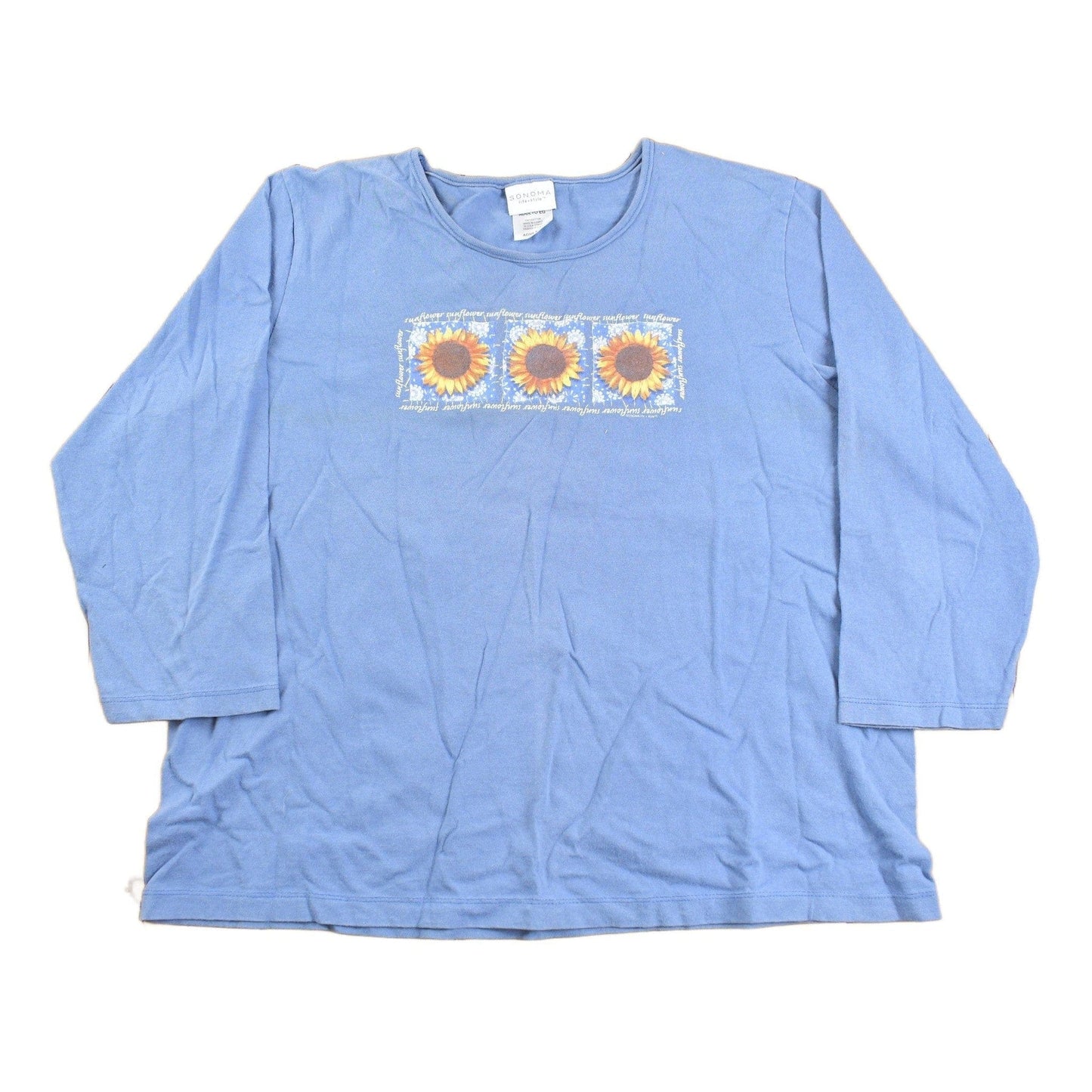 Vintage 1990's Cute Flower Long Sleeve T-Shirt Men's Medium from propervintagecanada