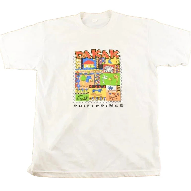 Vintage 1990's Dakak Philippines Cartoon Souvenir Travel T-Shirt Men's M from propervintagecanada