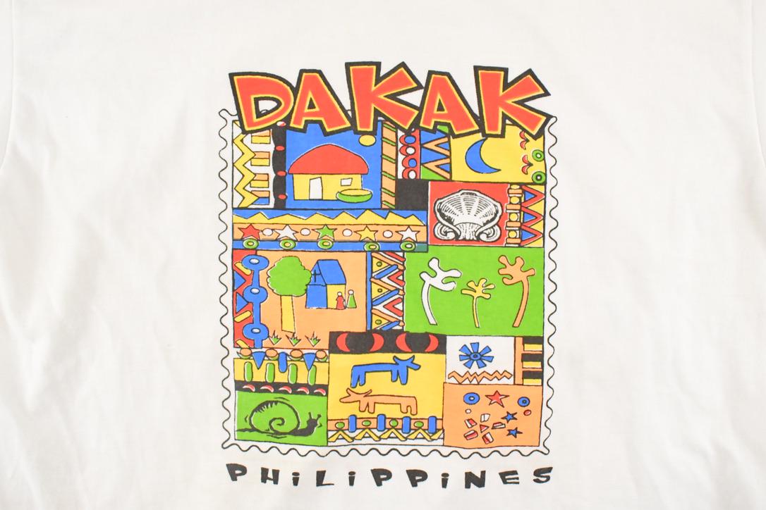 Vintage 1990's Dakak Philippines Cartoon Souvenir Travel T-Shirt Men's M from propervintagecanada