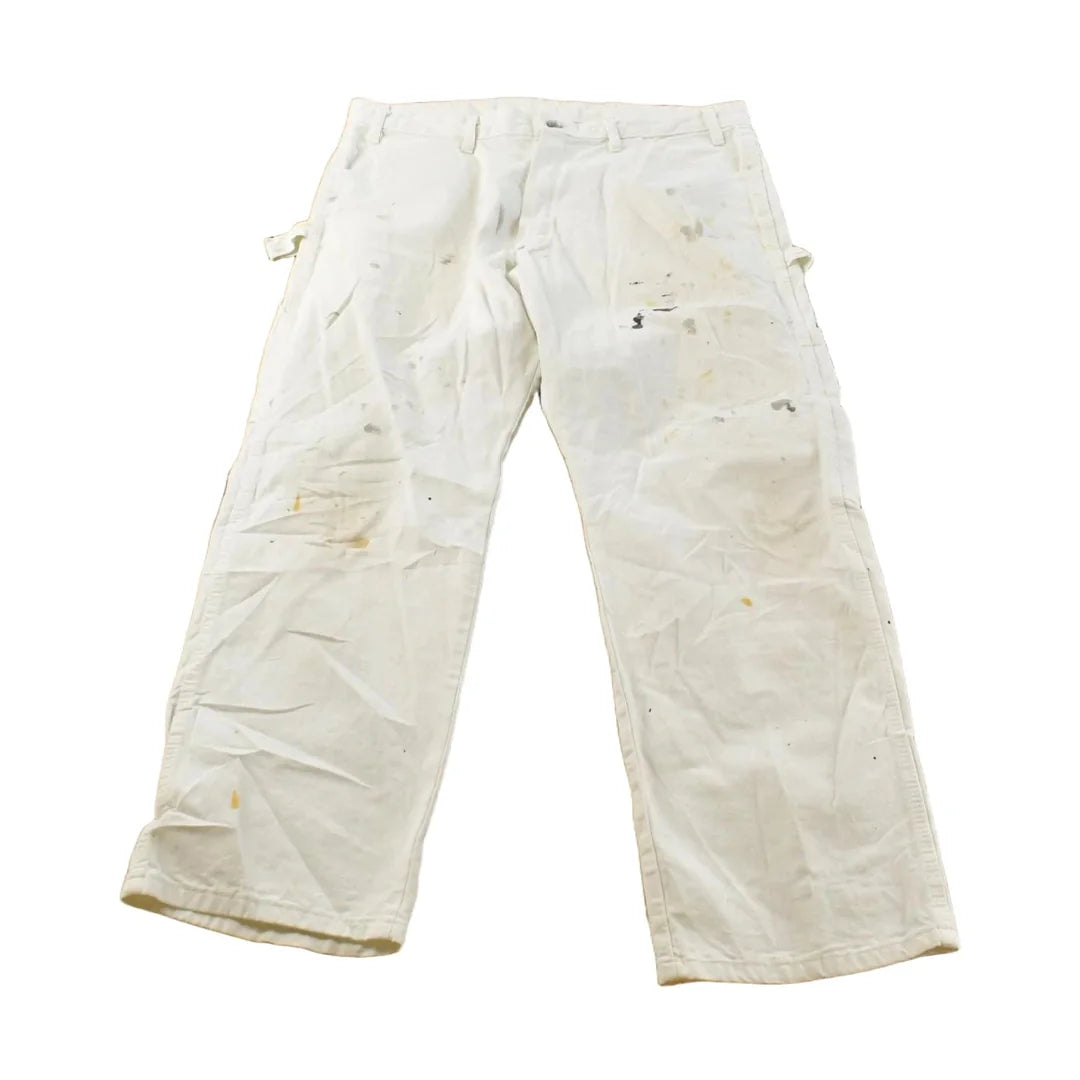 Vintage 1990's Dickies Sherwin Williams White Painters Jeans Men's 35x28 from propervintagecanada