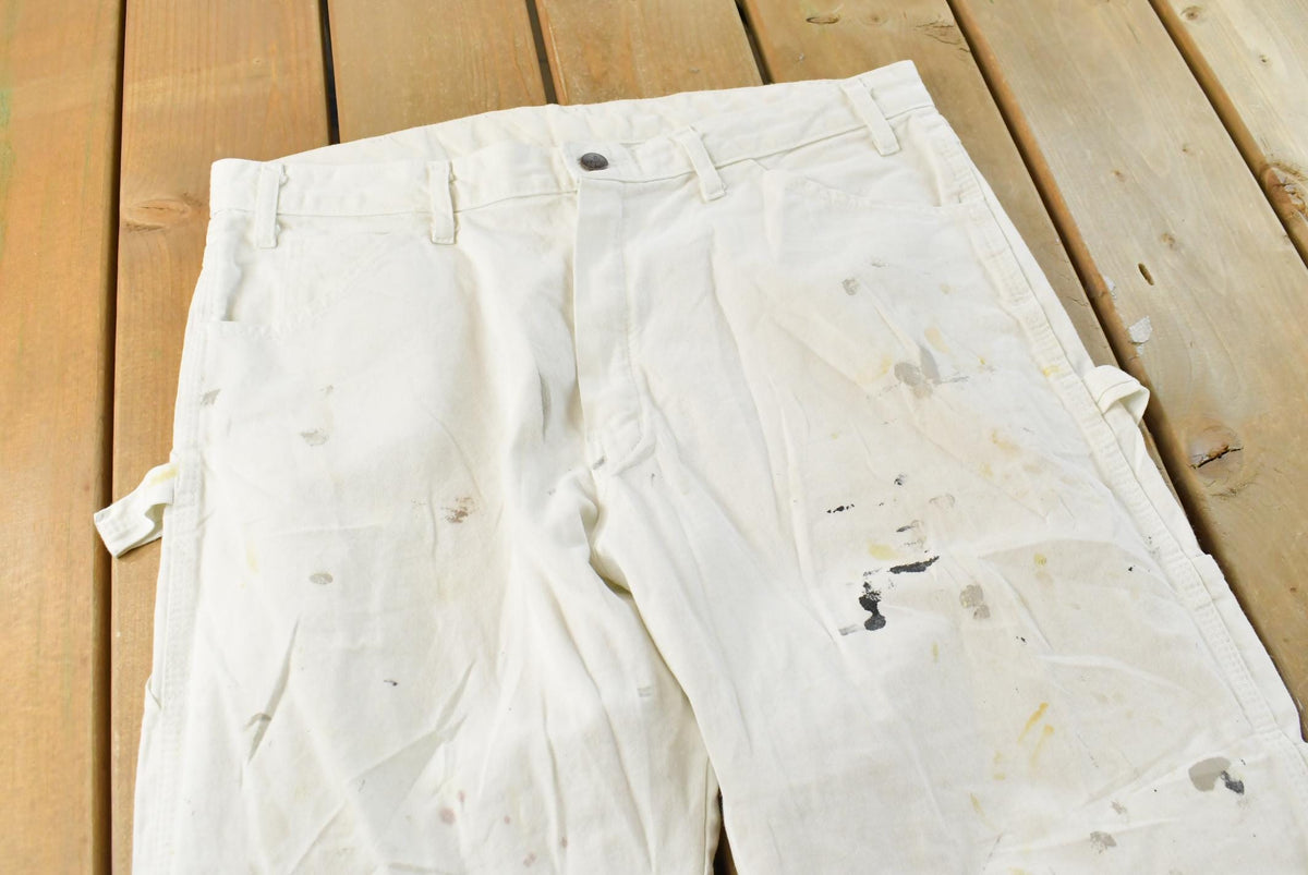Vintage 1990's Dickies Sherwin Williams White Painters Jeans Men's 35x28 from propervintagecanada