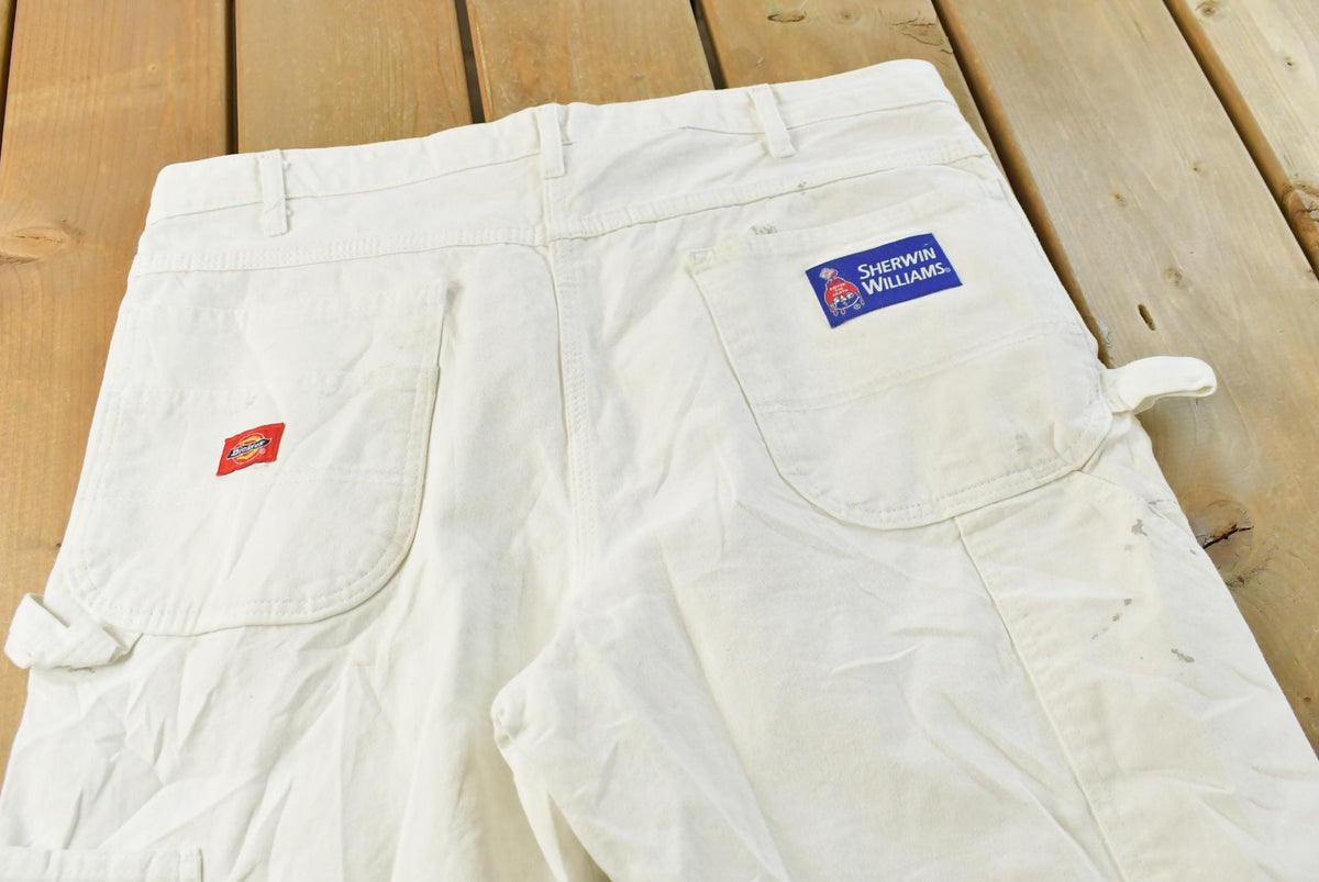 Vintage 1990's Dickies Sherwin Williams White Painters Jeans Men's 35x28 from propervintagecanada