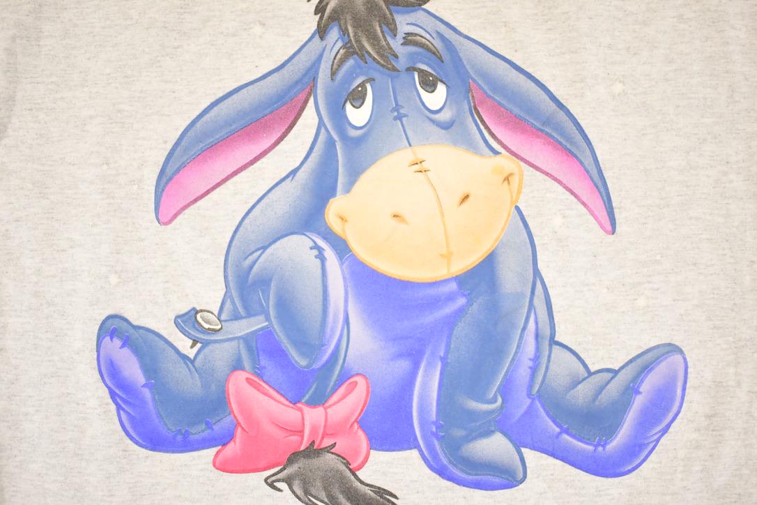Vintage 1990's Disney Winnie The Pooh Sad Eeyore Souvenir T-Shirt Men's XL from propervintagecanada
