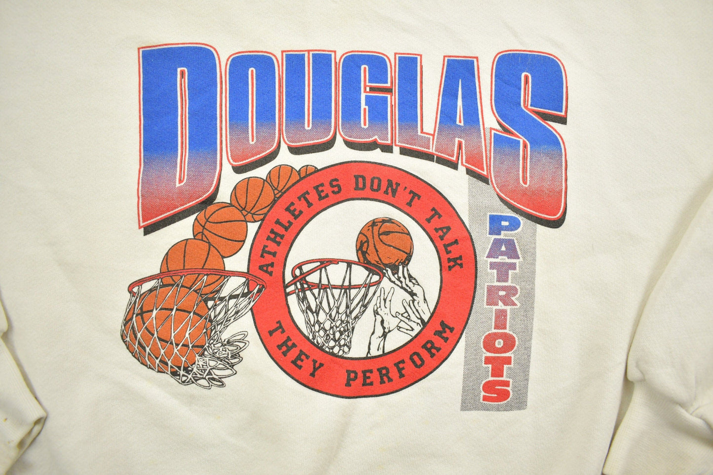 Vintage 1990's Douglas Patriots Basketballl Collegiate Crewneck / Sweatshirt / Russell Athletic / Sportswear / Athleisure from propervintagecanada