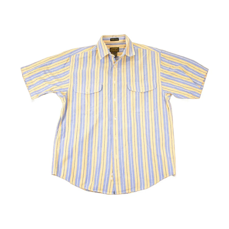 Vintage 1990's Eddie Bauer Striped Button Up Shirt Men's L from propervintagecanada