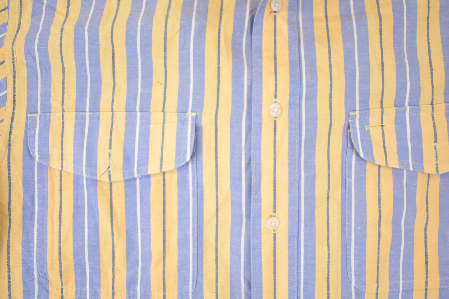 Vintage 1990's Eddie Bauer Striped Button Up Shirt Men's L from propervintagecanada