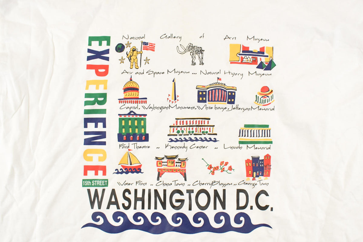 Vintage 1990's Experience Washington DC Souvenir Travel T-Shirt Men's XL from propervintagecanada
