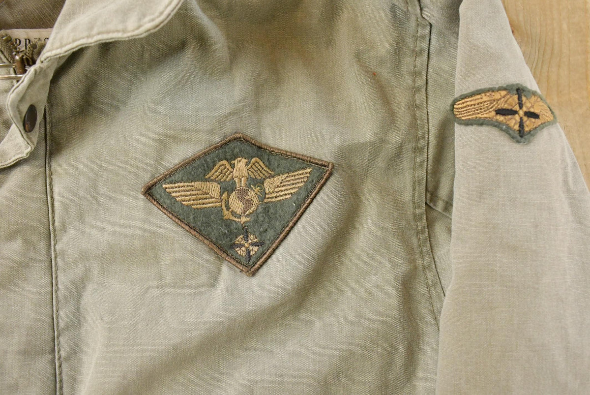 Vintage 1990's Expressions Military Flyers Bomber Jacket Men's S from propervintagecanada