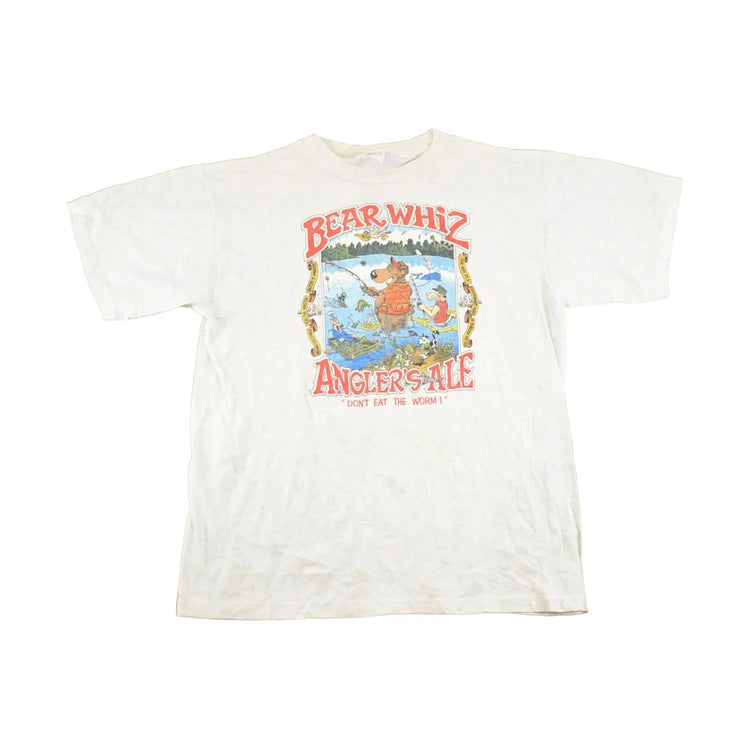 Vintage 1990's Fishing Bear Whiz Anglers Ale Souvenir Funny T-Shirt Mens L from propervintagecanada