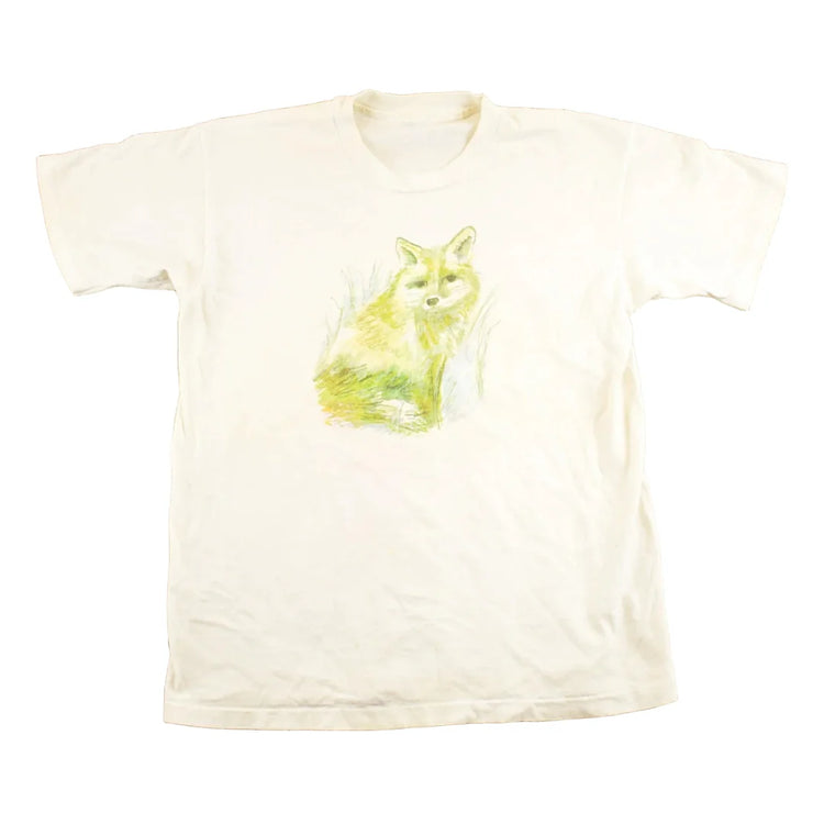 Vintage 1990's Fox Drawing Souvenir Travel T-Shirt Mens M from propervintagecanada