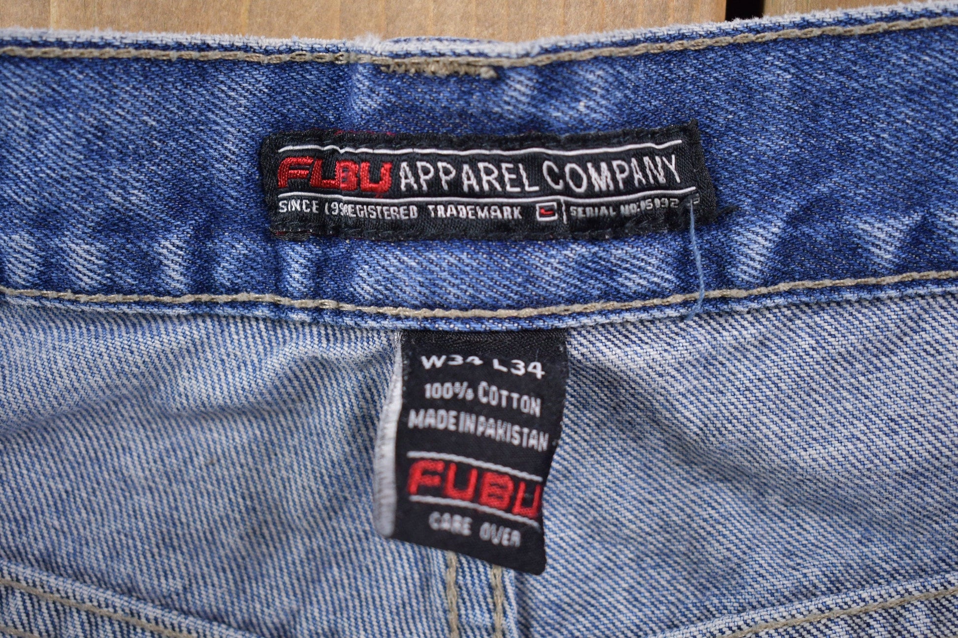 Vintage 1990's FUBU Cargo Jeans Men's 34 x 29 from propervintagecanada
