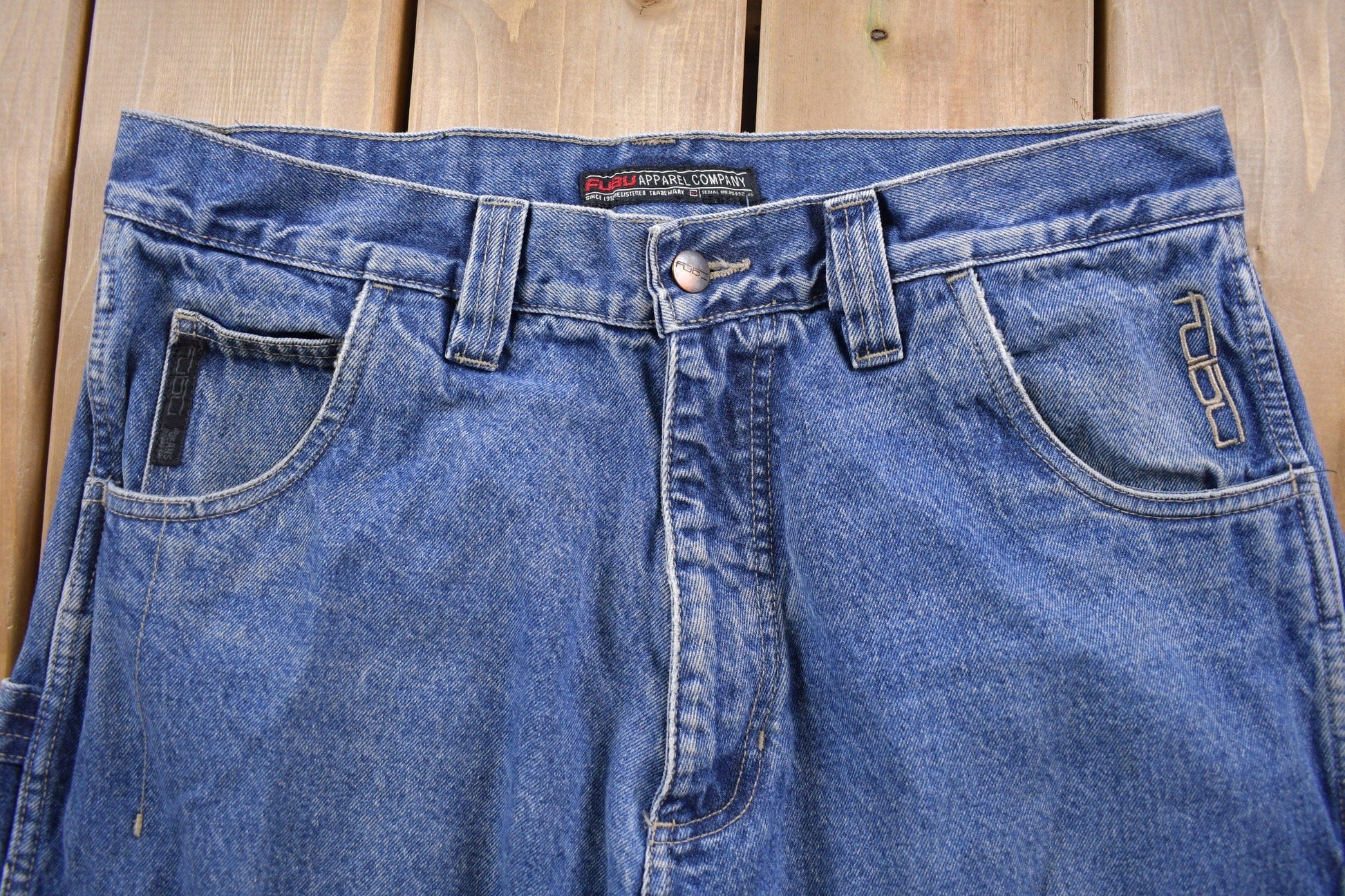 Vintage 1990's FUBU Cargo Jeans Men's 34 x 29 from propervintagecanada